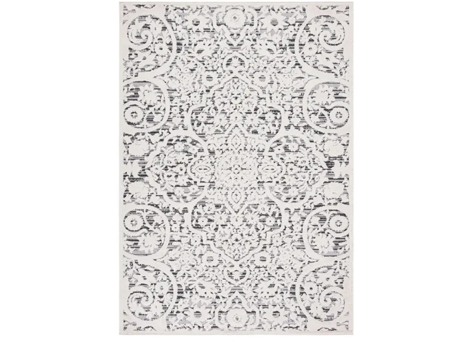 Cabana IV Area Rug in Ivory & Gray by Safavieh