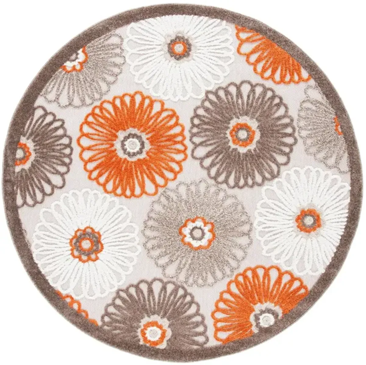 Cabana IV Area Rug in Beige & Orange by Safavieh