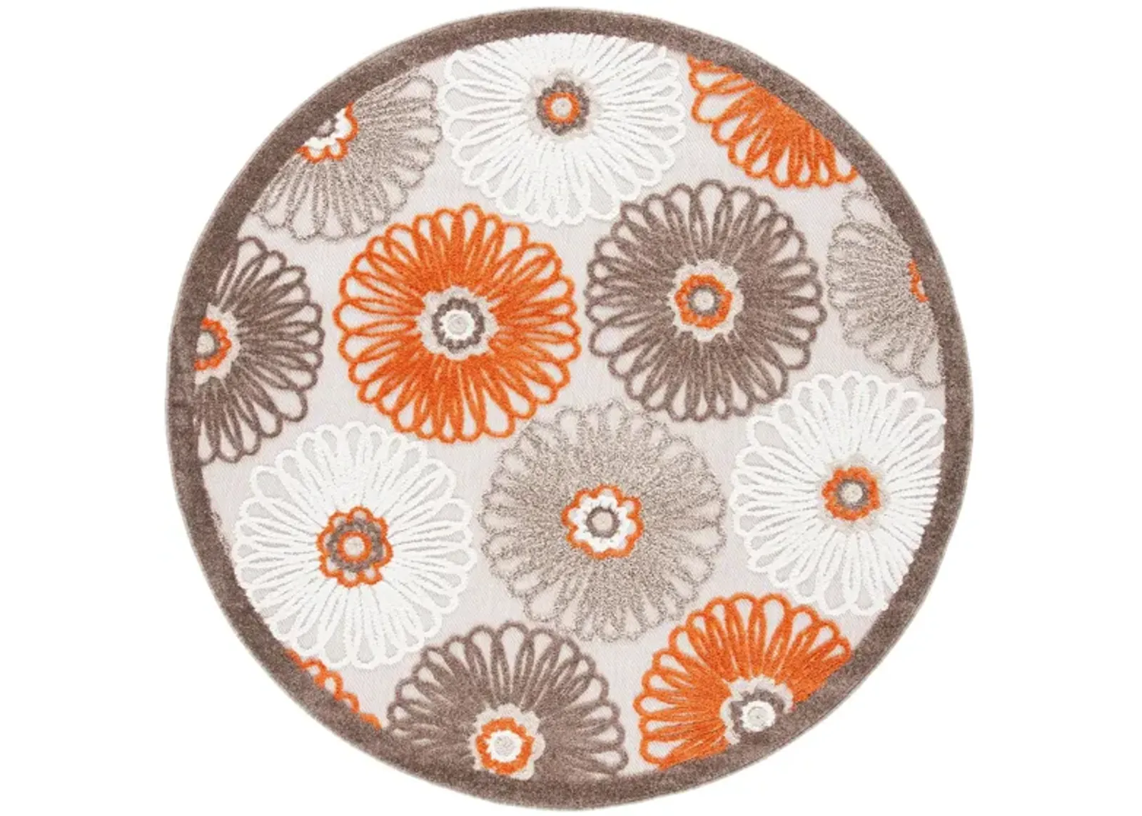 Cabana IV Area Rug in Beige & Orange by Safavieh