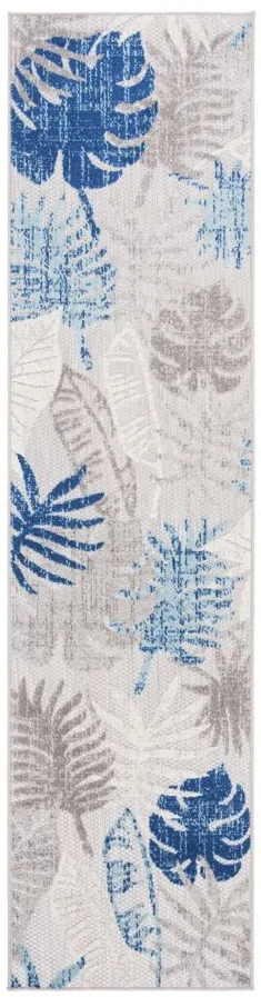 Cabana Runner Rug in Gray & Blue by Safavieh