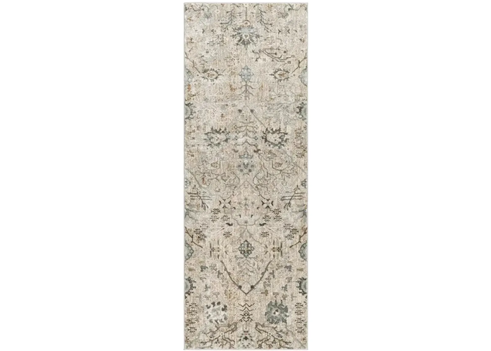 Glynn Saldea Area Rug in Ivory, Beige, Dark Green by Surya