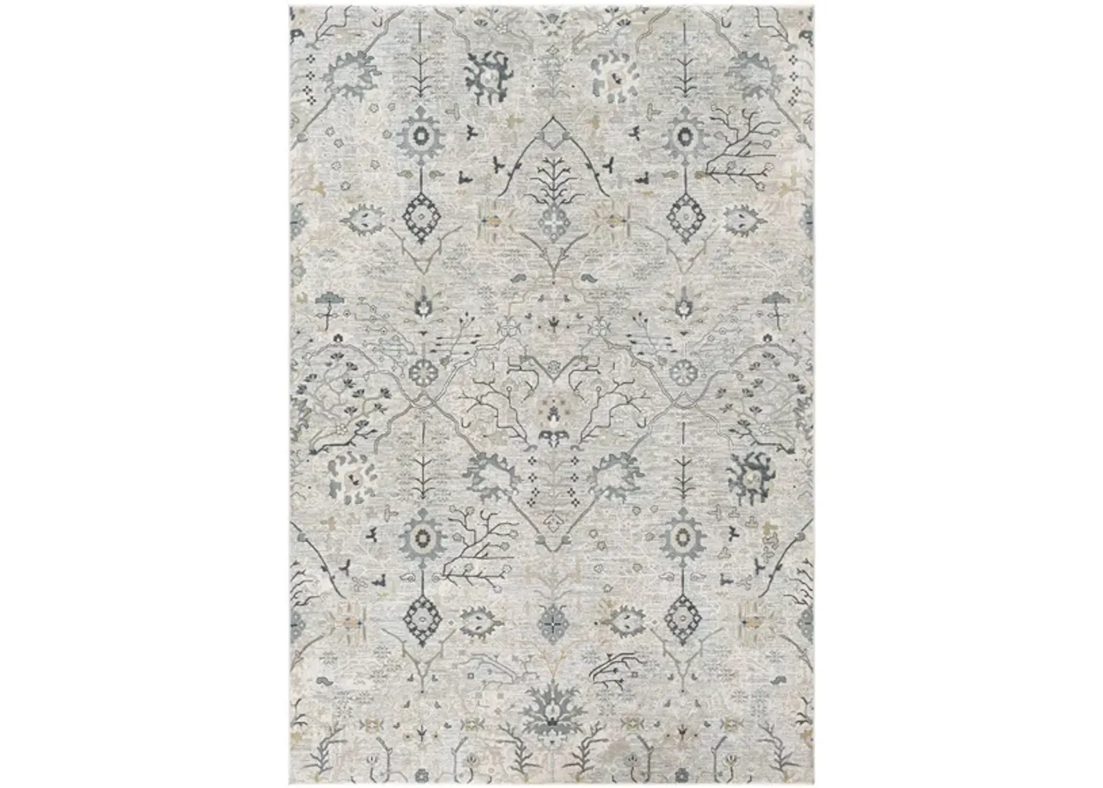 Glynn Kandor Area Rug in Khaki, Ivory, Denim, Green by Surya