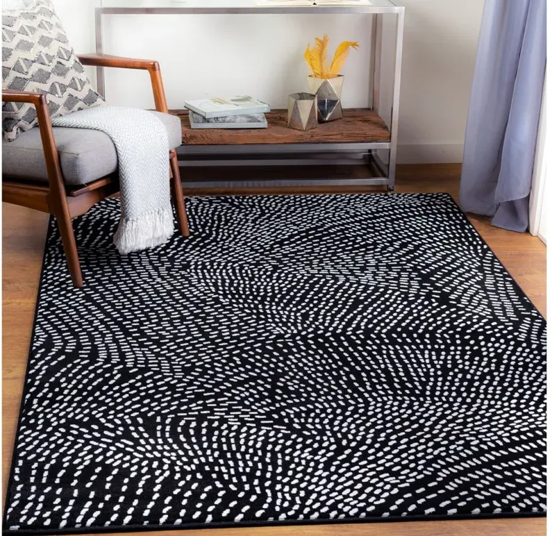 Contempo Area Rug in Black, White by Surya