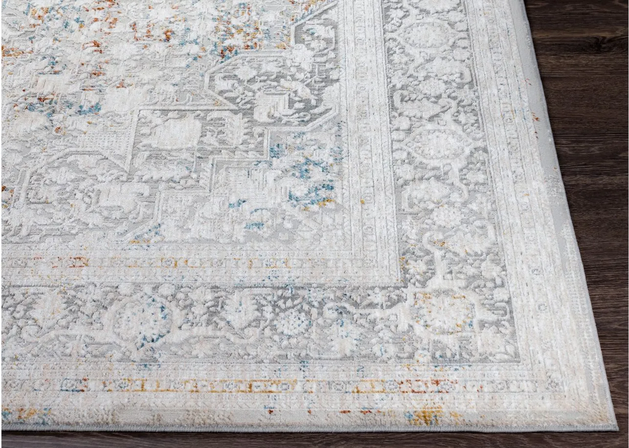 Carmel Rug in Taupe, Light Gray, Aqua, Mustard, White, Navy, Camel, Clay by Surya