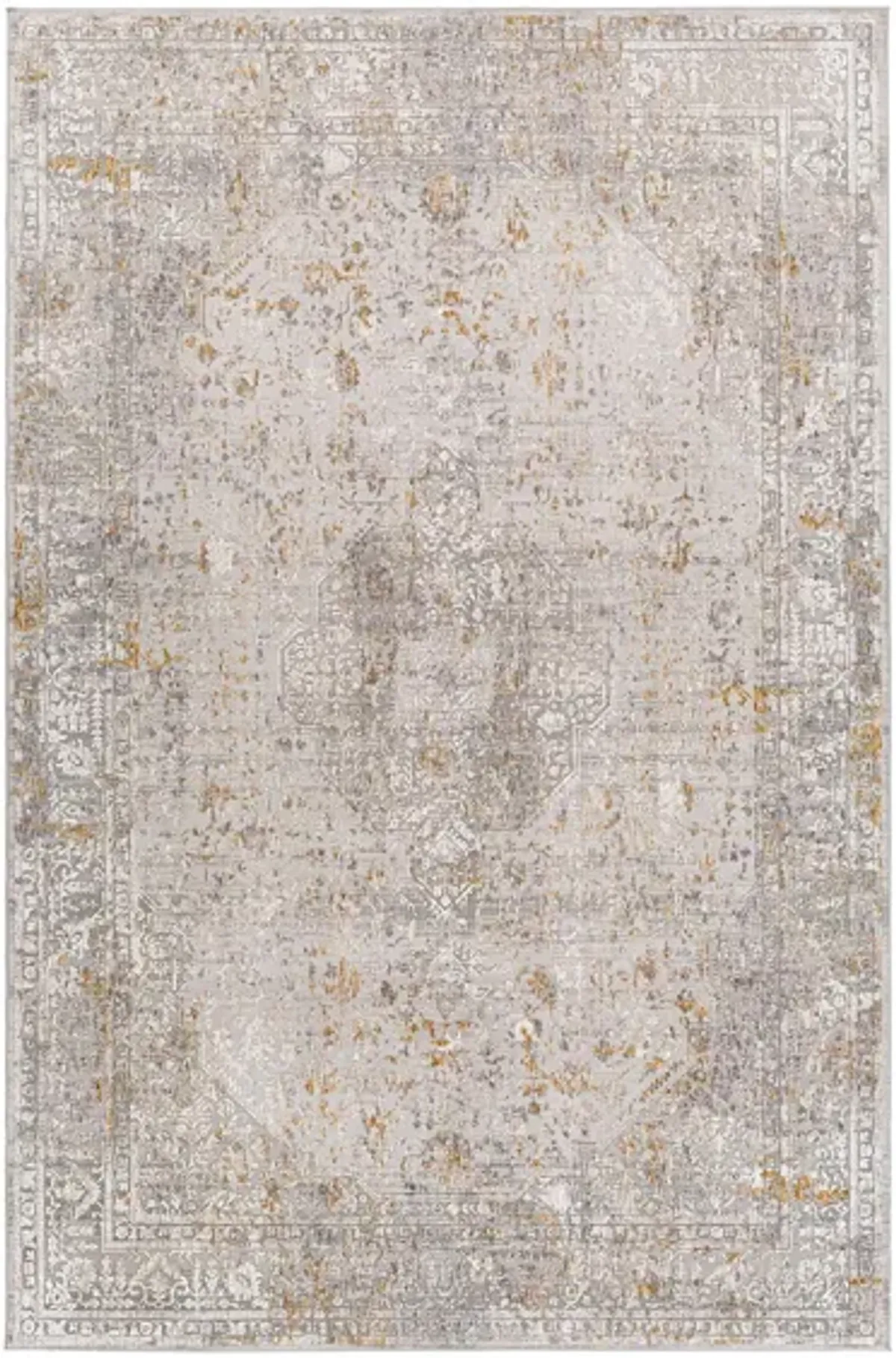 Carmel Rug in Taupe, Light Gray, Mustard, White, Camel by Surya