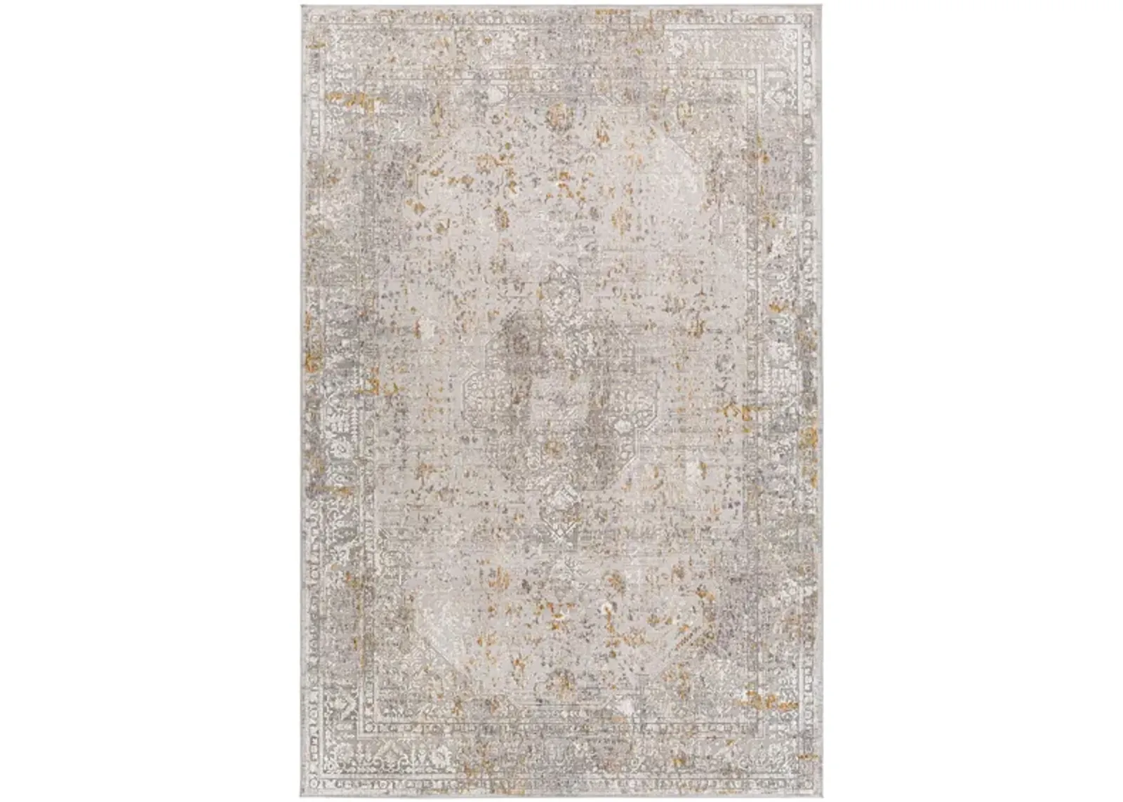 Carmel Rug in Taupe, Light Gray, Mustard, White, Camel by Surya