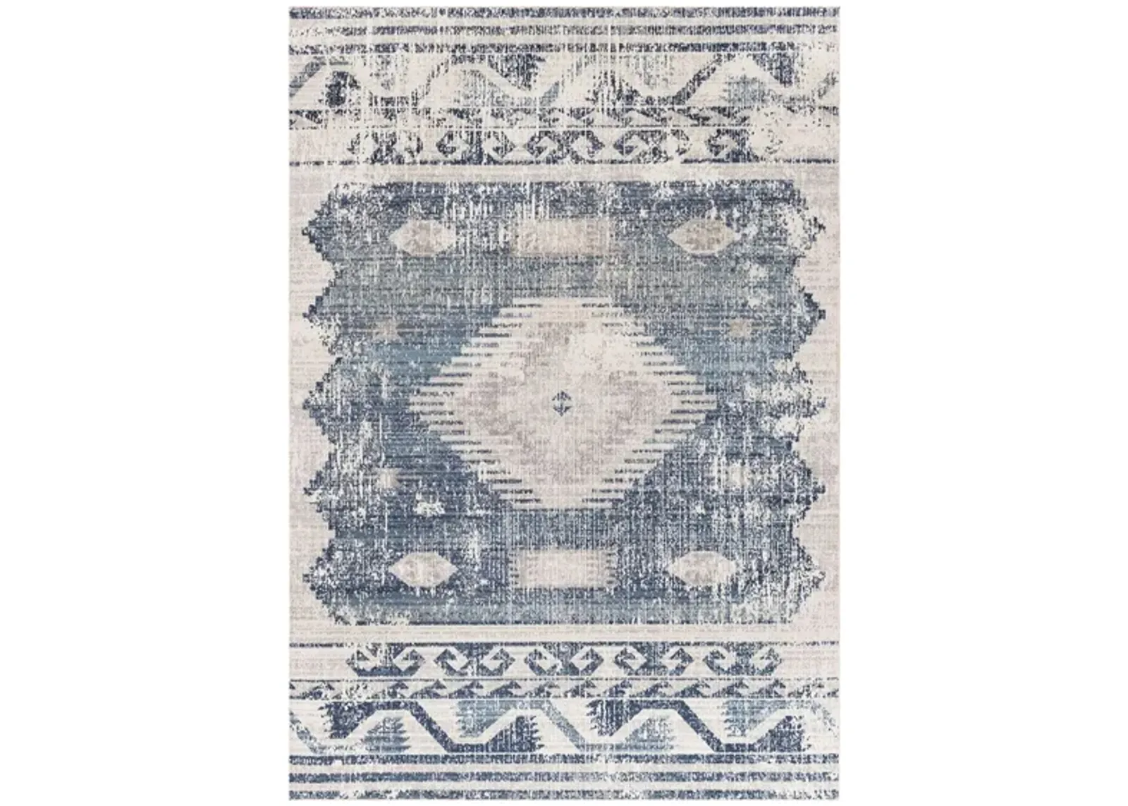 Huntington Beach Gypsy Indoor/Outdoor Area Rug in Navy, Denim, Light Gray, Cream by Surya