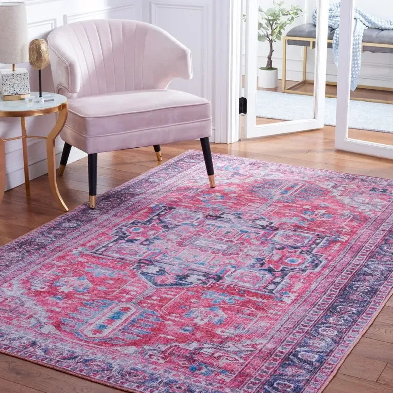 Serapi Area Rug in Navy & Red by Safavieh