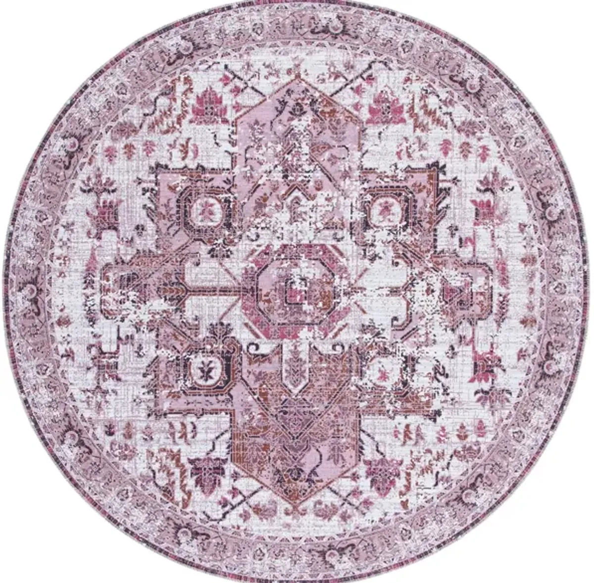 Serapi Area Rug in Ivory & Pink by Safavieh