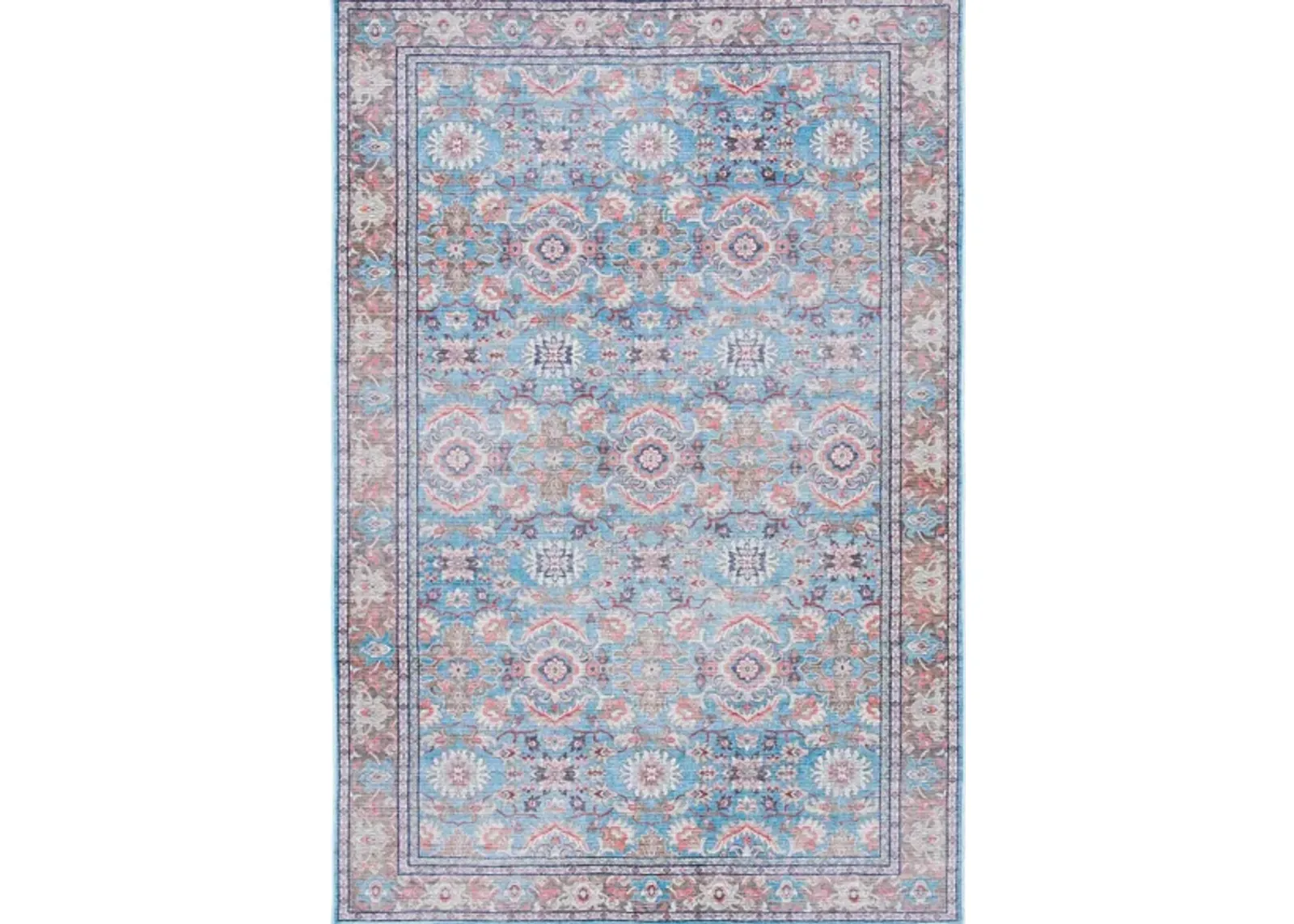 Serapi Area Rug in Rust & Blue by Safavieh