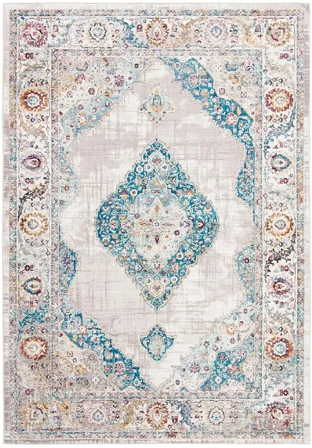 Aleesha Area Rug in Blue / Ivory by Safavieh