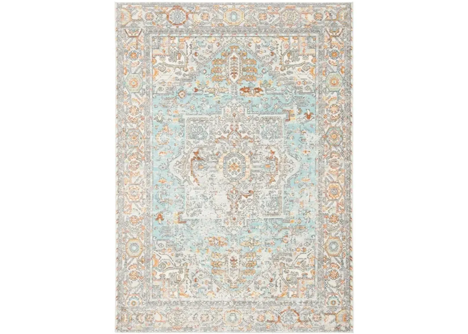 Adita Area Rug in Aqua / Beige by Safavieh