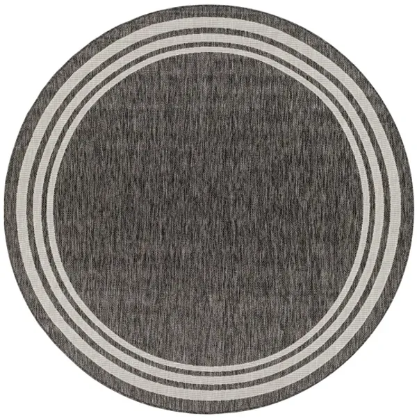 Eagean Bordered Indoor/Outdoor Area Rug Round