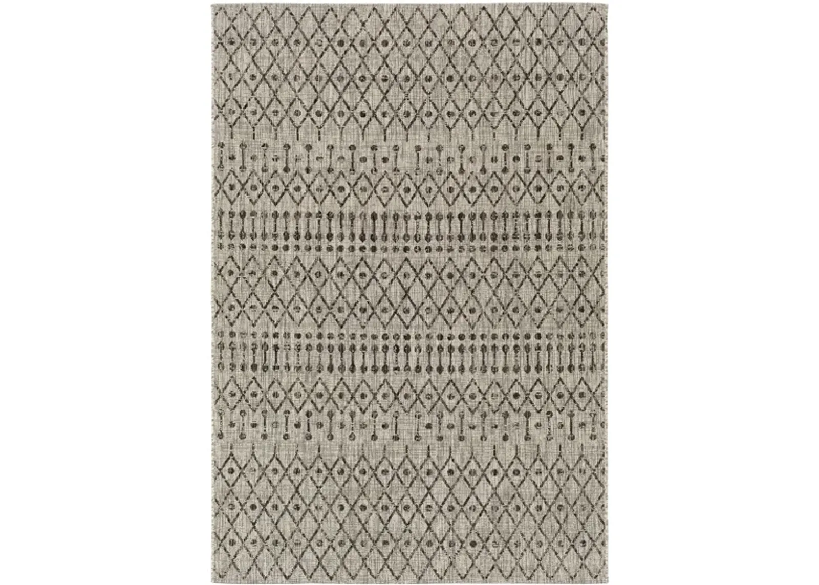 Eagean Area Rug in Black, Taupe, Light Gray, White by Surya