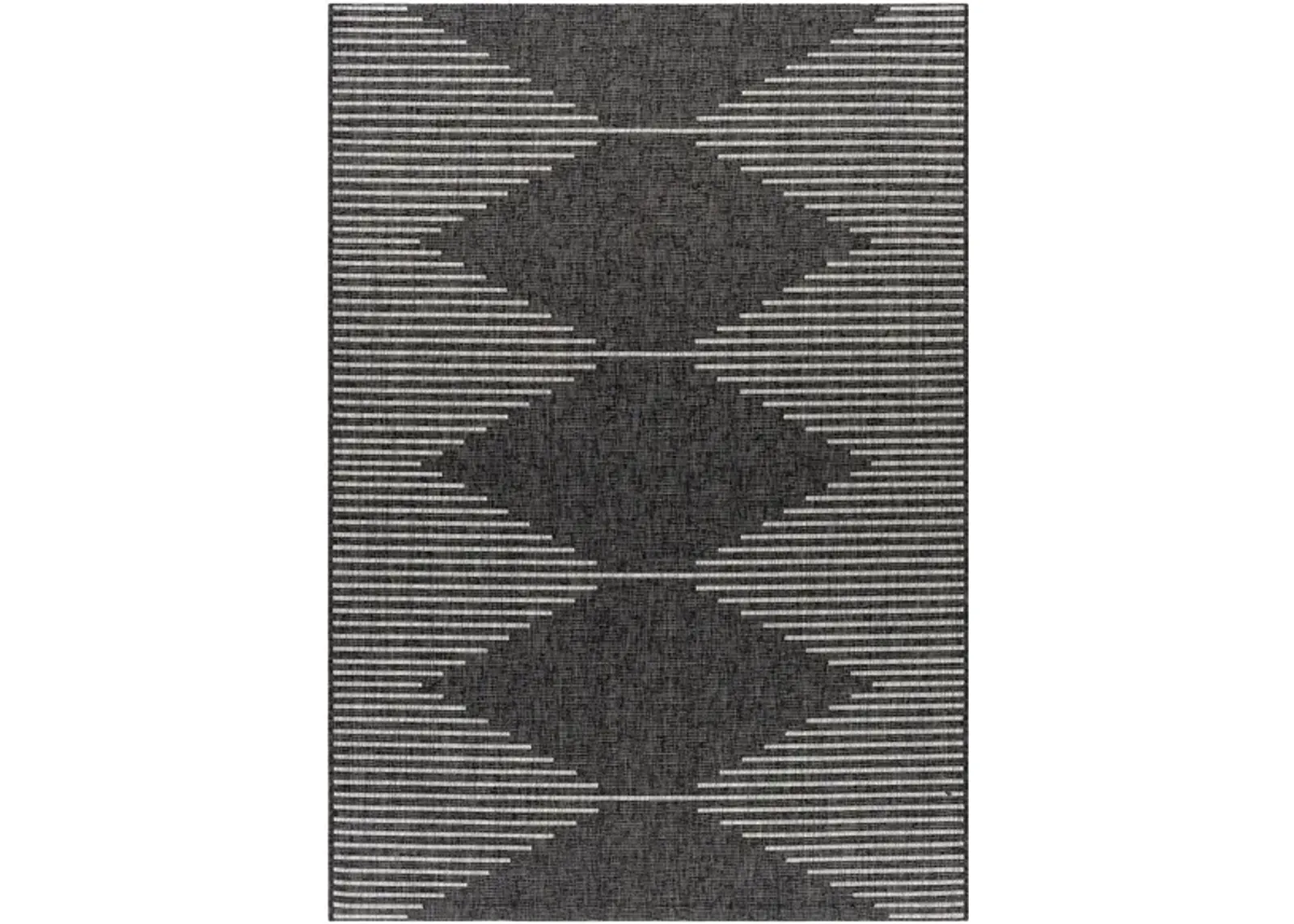 Eagean Area Rug in Charcoal, Cream, Light Gray by Surya