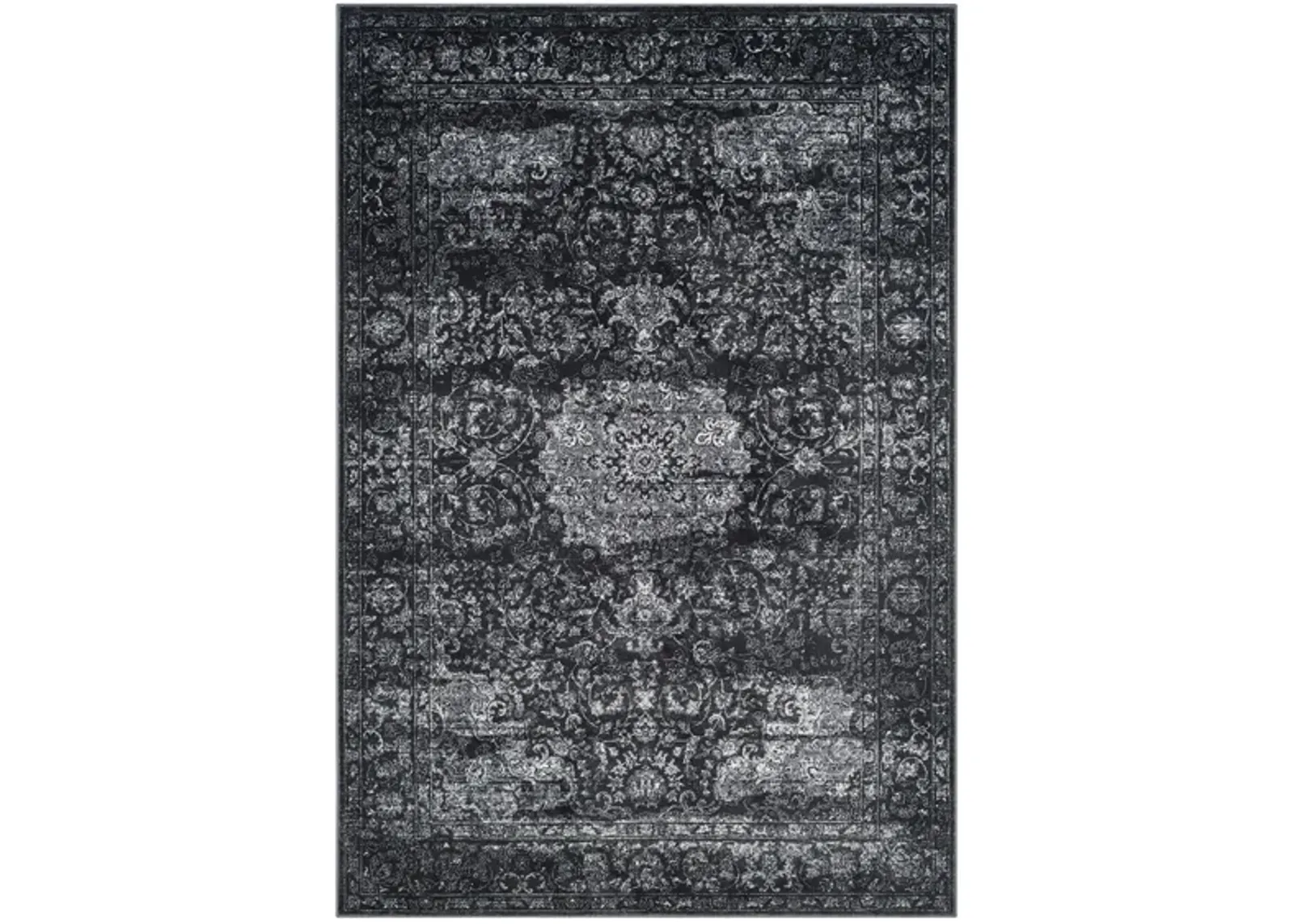 Carnegie Area Rug in Dark Gray / Cream by Safavieh