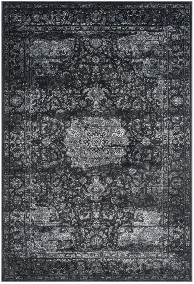 Carnegie Area Rug in Dark Gray / Cream by Safavieh