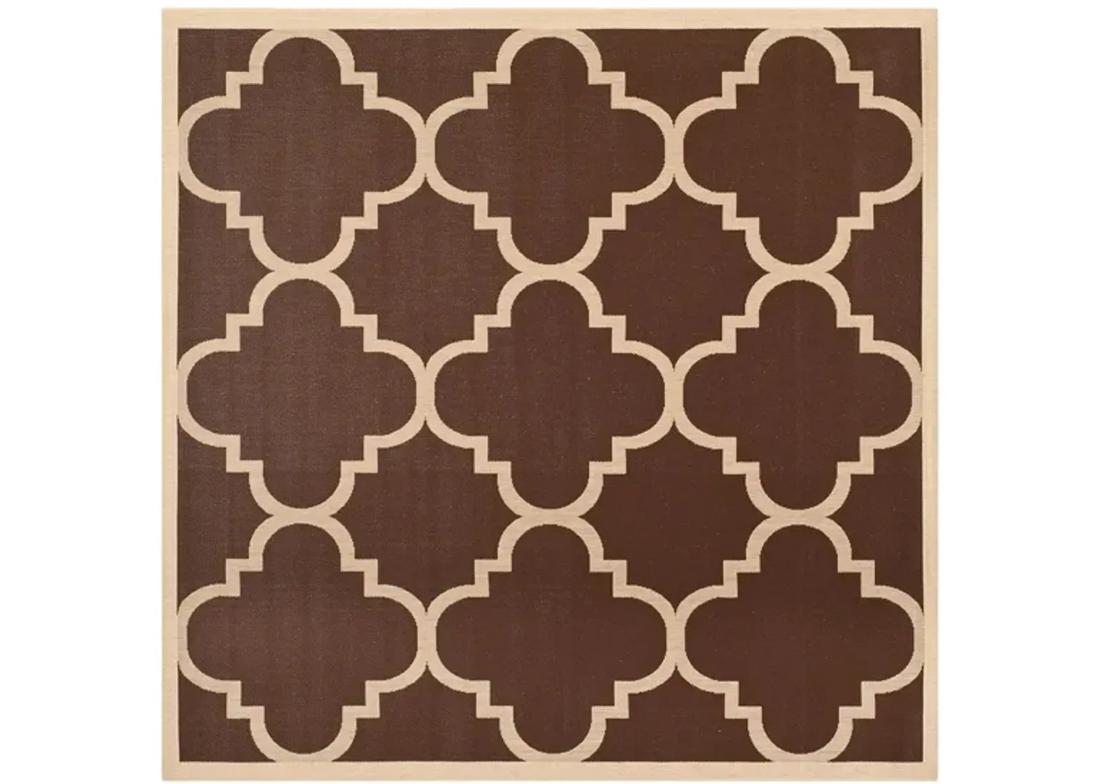 Courtyard Morocco Indoor/Outdoor Area Rug in Dark Brown by Safavieh