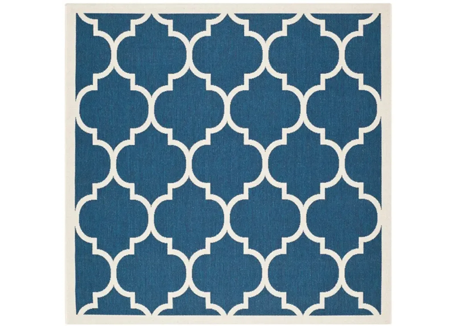 Courtyard Lattice Indoor/Outdoor Area Rug in Navy & Beige by Safavieh