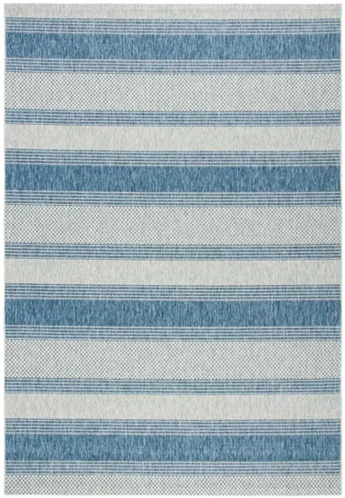 Courtyard Waves Indoor/Outdoor Area Rug in Gray & Navy by Safavieh