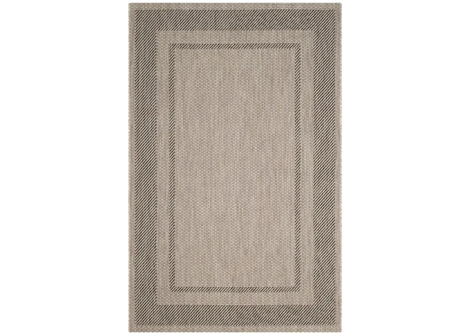 Courtyard Edging Indoor/Outdoor Area Rug in Beige & Black by Safavieh