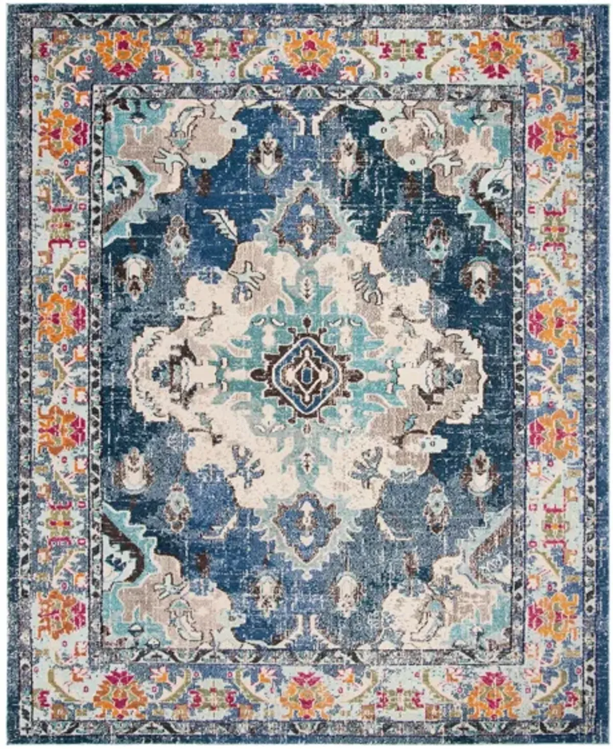 Monaco Area Rug in Navy/Light Blue by Safavieh