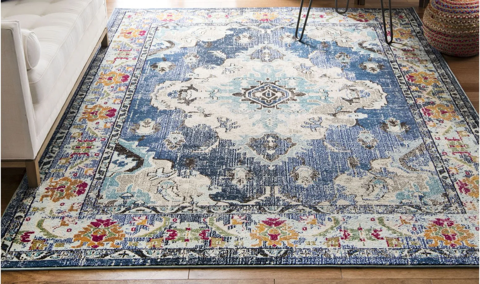 Monaco Area Rug in Navy/Light Blue by Safavieh