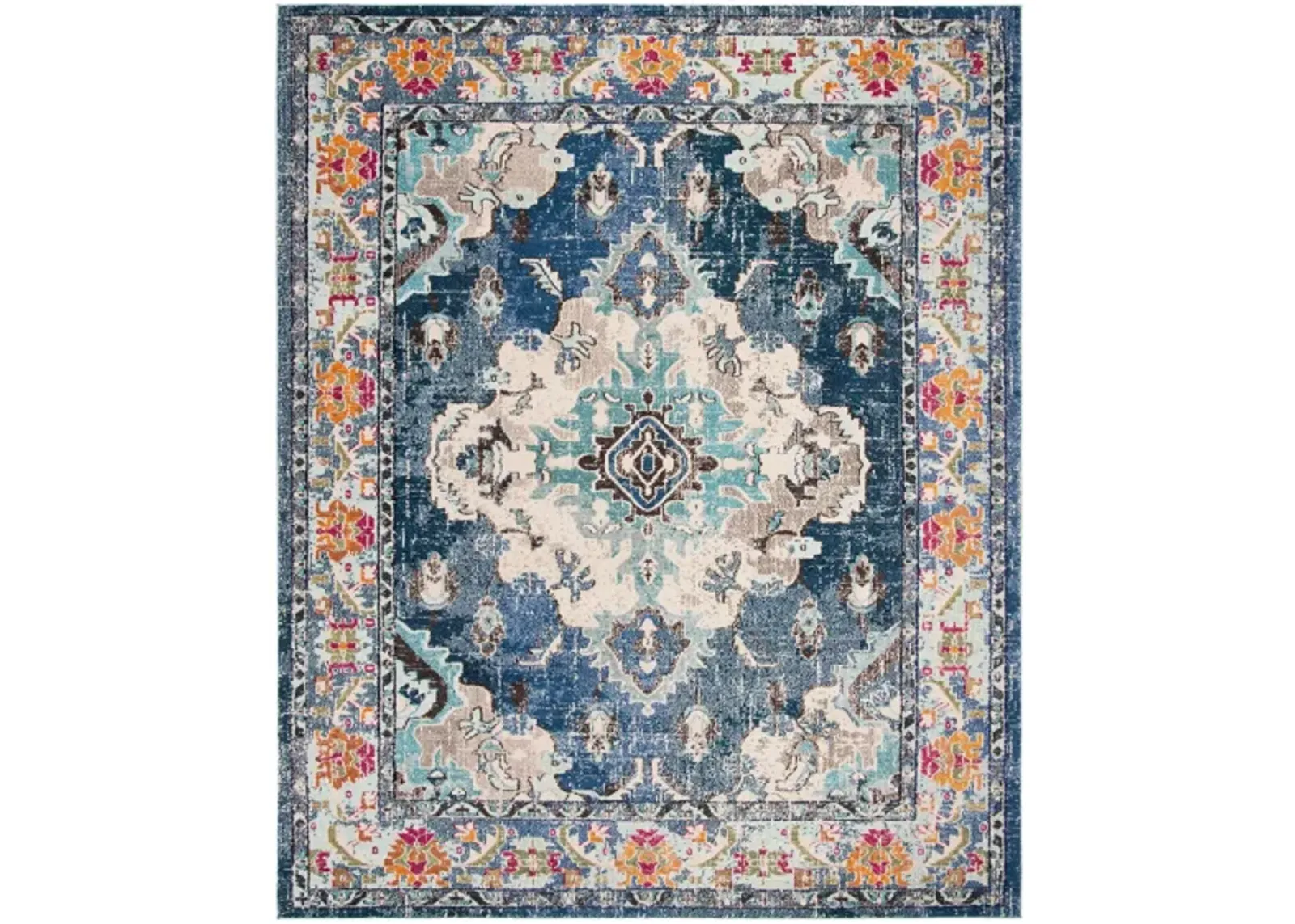 Monaco Area Rug in Navy/Light Blue by Safavieh