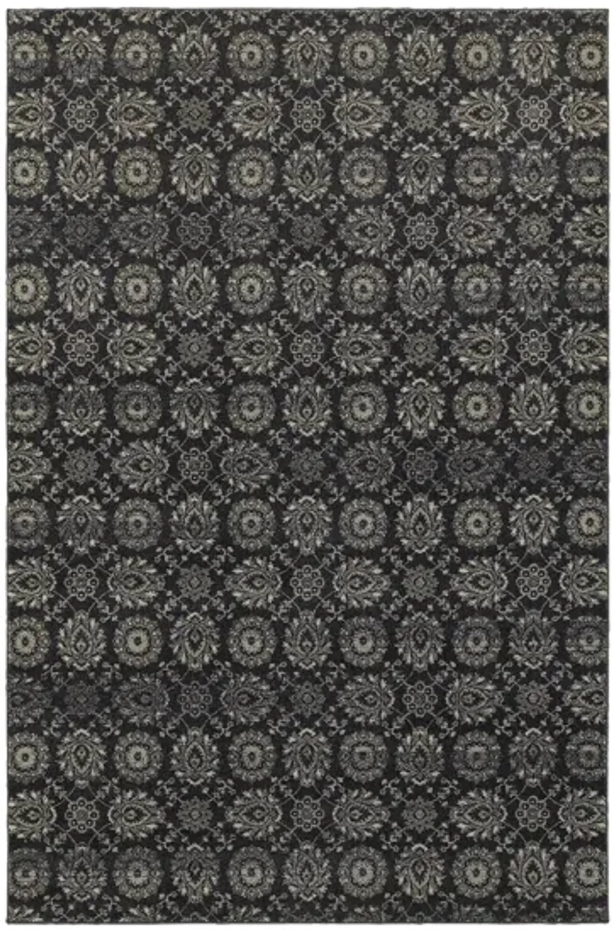 Moreno Area Rug in Navy / Gray by Bellanest