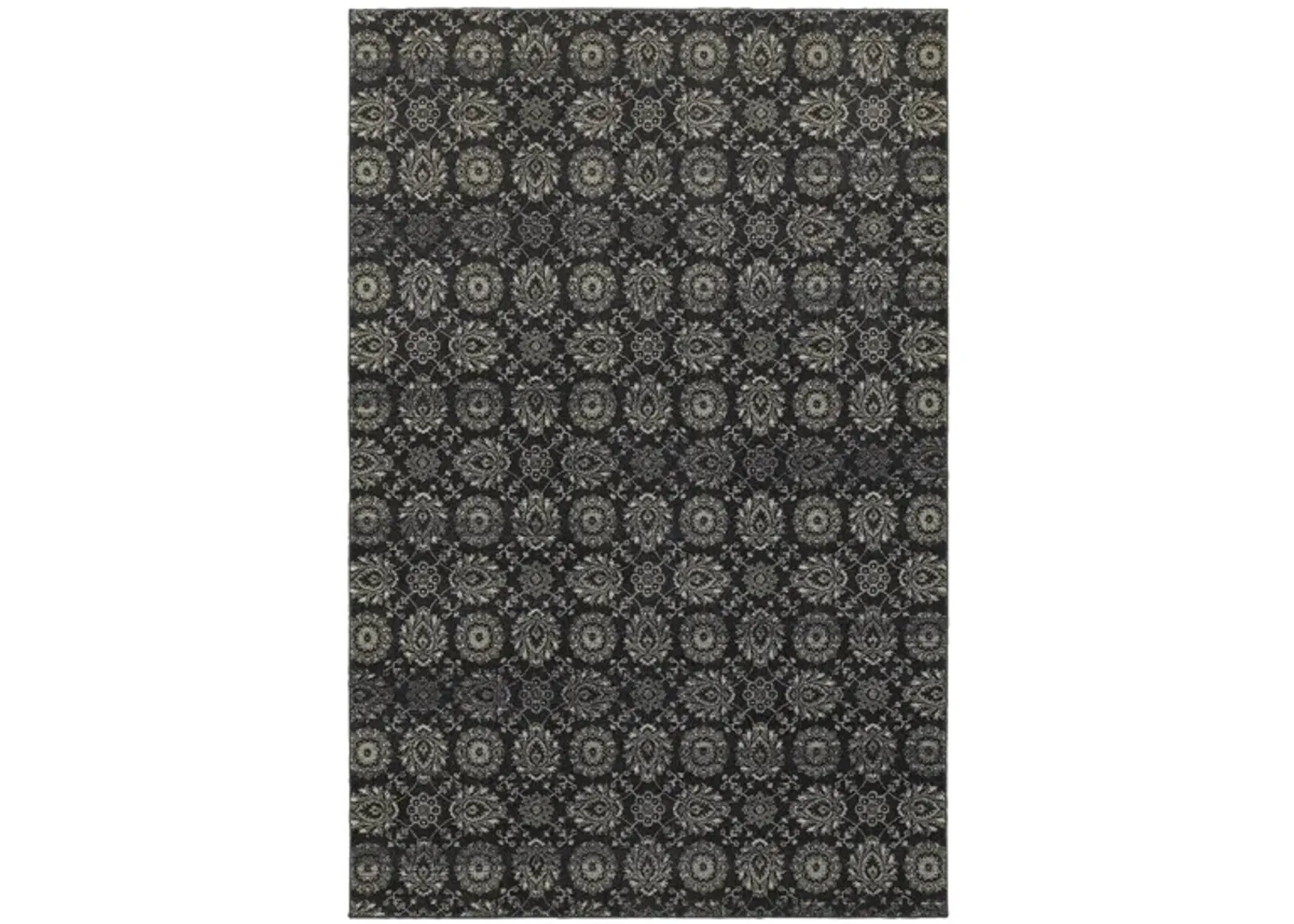 Moreno Area Rug in Navy / Gray by Bellanest