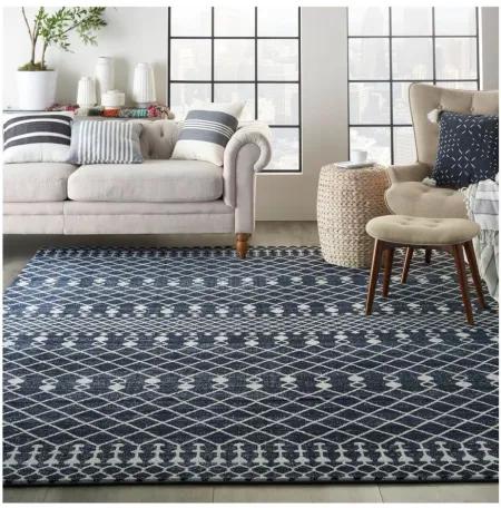 Chatham Area Rug in Navy Grey by Nourison