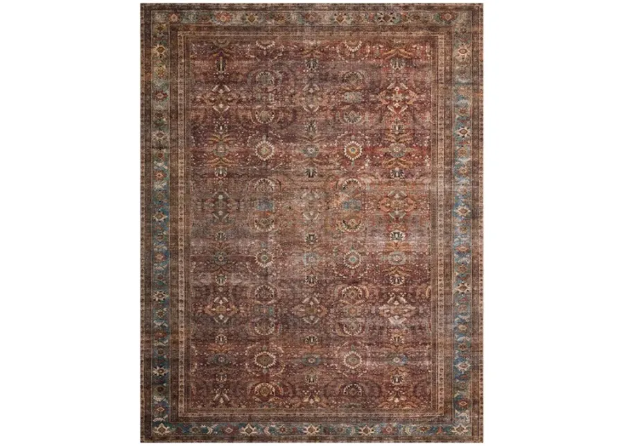 Layla Runner Rug in Brick/Blue by Loloi Rugs