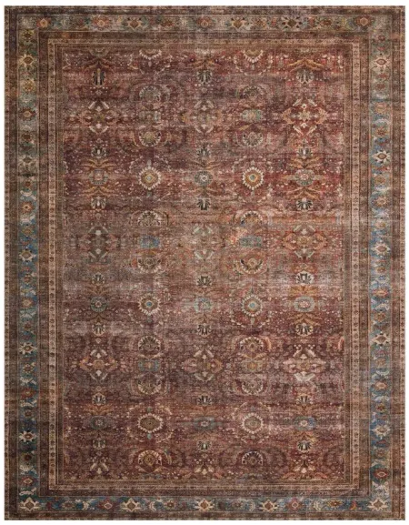 Layla Area Rug in Brick/Blue by Loloi Rugs