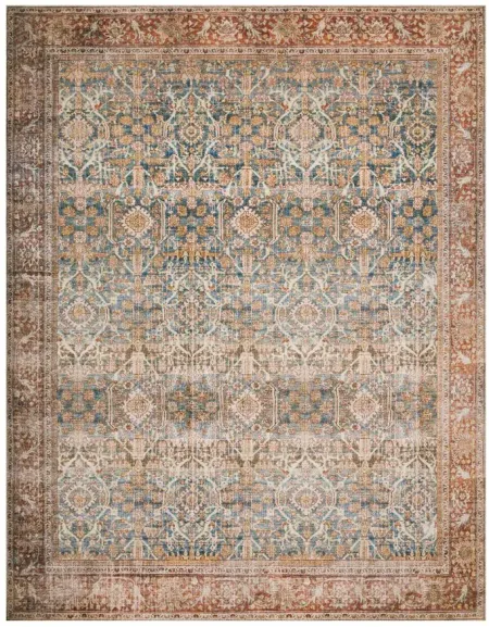 Layla Area Rug in Ocean/Rust by Loloi Rugs