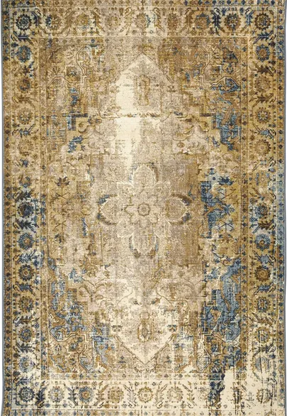 Marina Medallion Indoor/Outdoor Rug in Blue by Trans-Ocean Import Co Inc