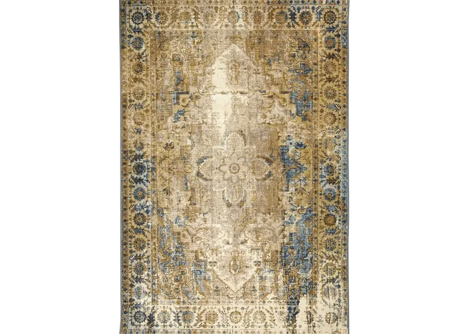 Marina Medallion Indoor/Outdoor Rug in Blue by Trans-Ocean Import Co Inc