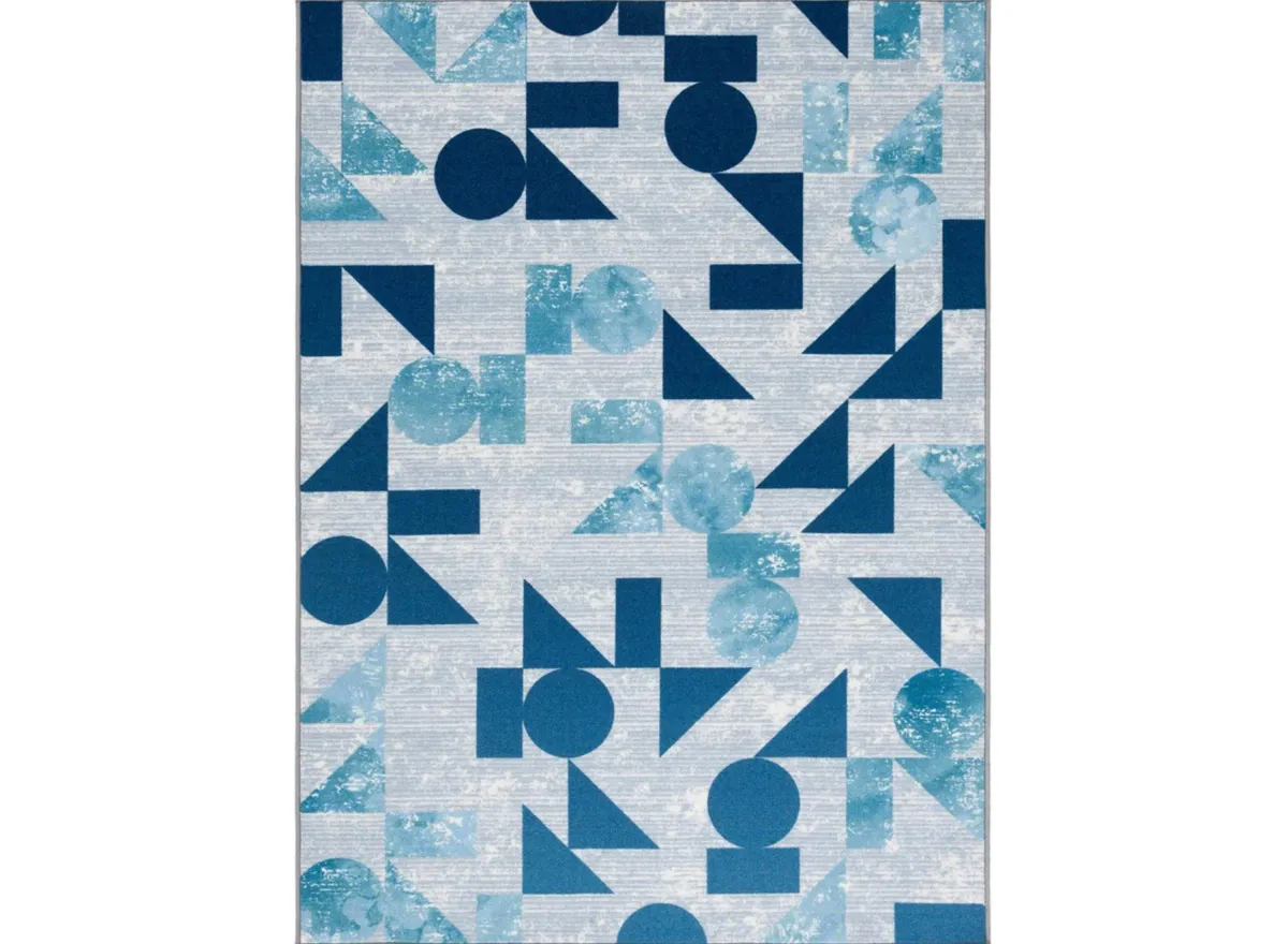 Cazenovia Kids' Playhouse Rug in Gray/Blue by Safavieh