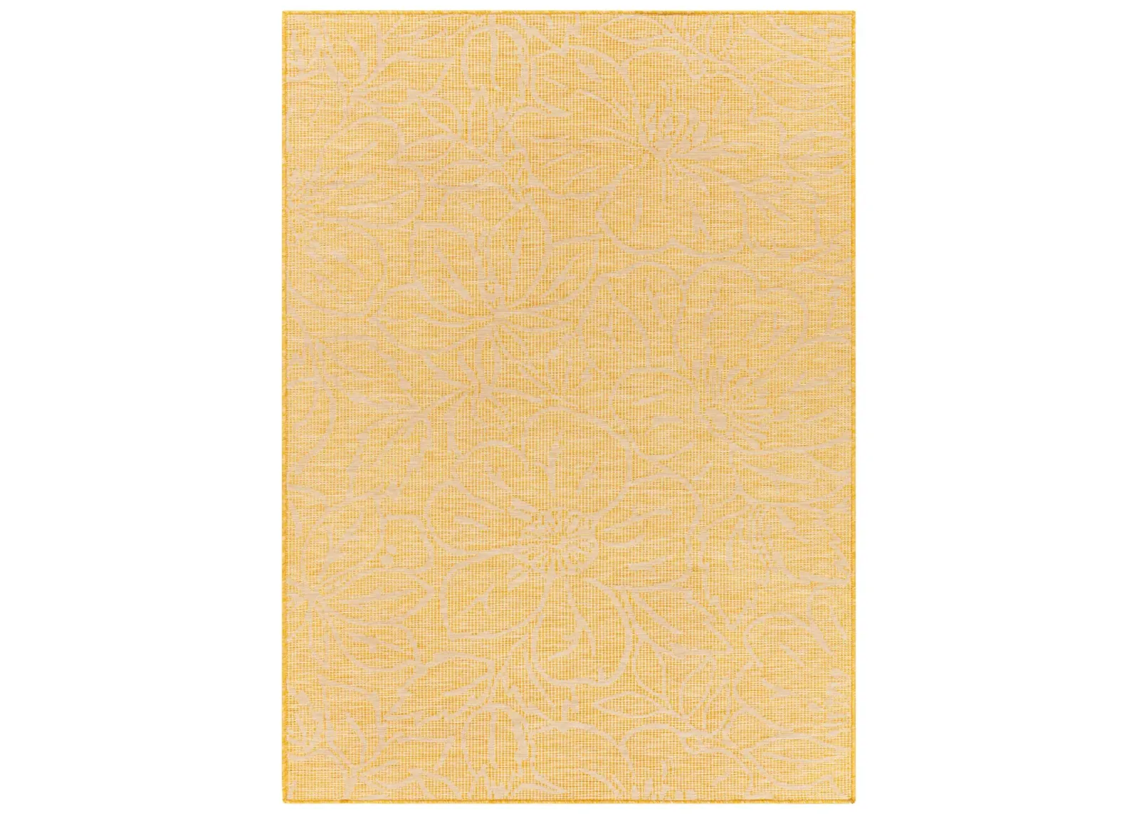 Pasadena Floral Indoor/Outdoor Area Rug in Yellow by Surya