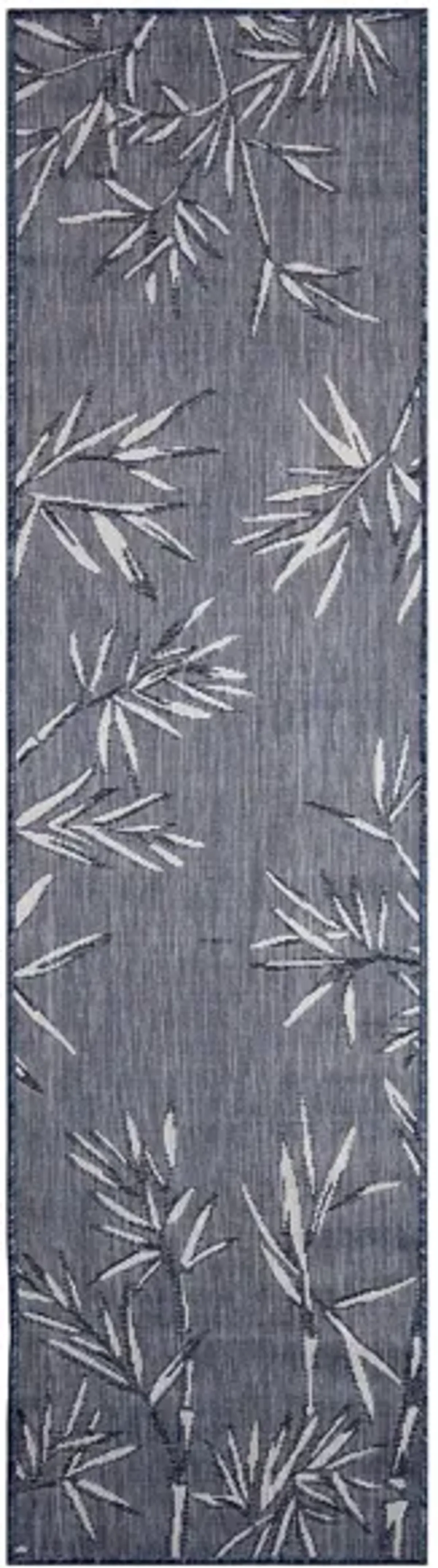 Carmel Bamboo Border Rug in Navy by Trans-Ocean Import Co Inc