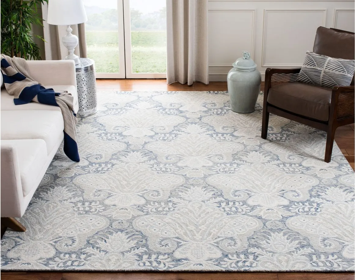 Earthy Area Rug in Blue & Cream by Safavieh