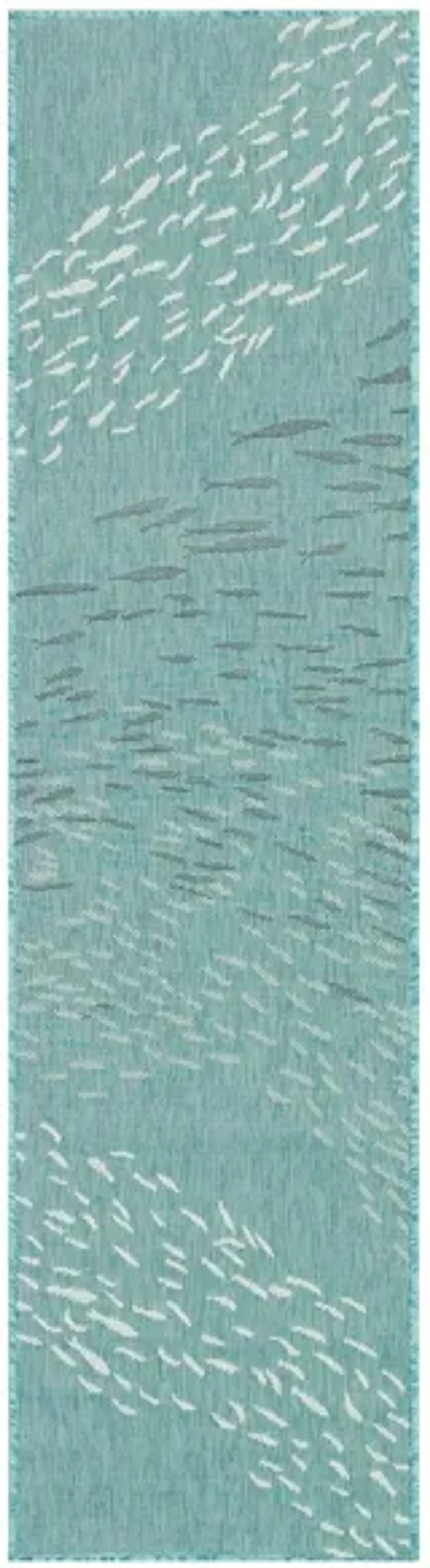 Carmel School Of Fish Rug in Aqua by Trans-Ocean Import Co Inc