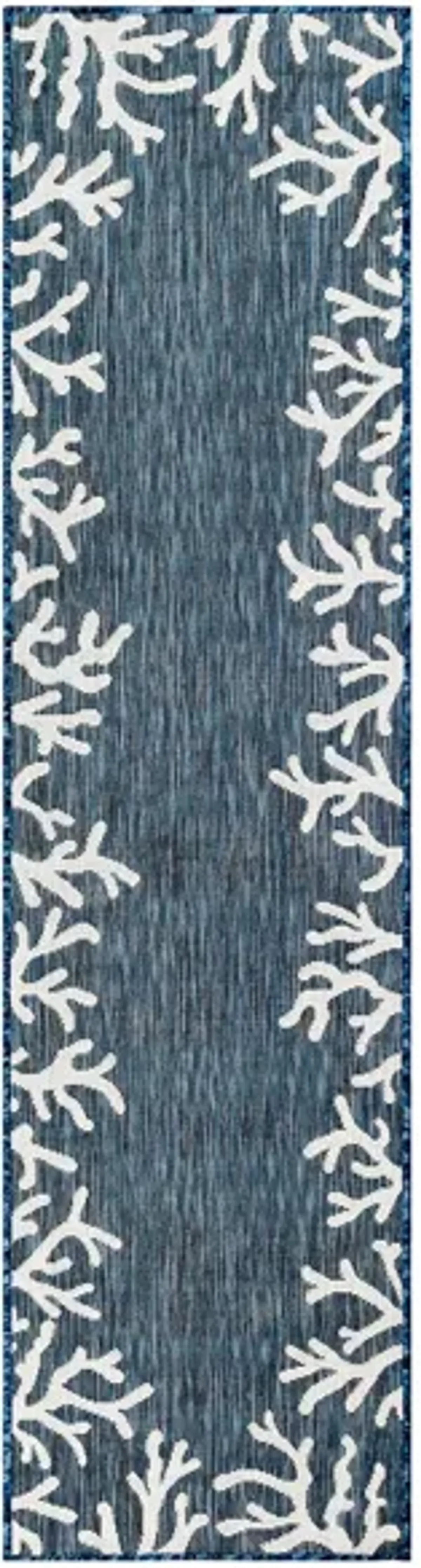 Carmel Coral Border Rug in Navy by Trans-Ocean Import Co Inc