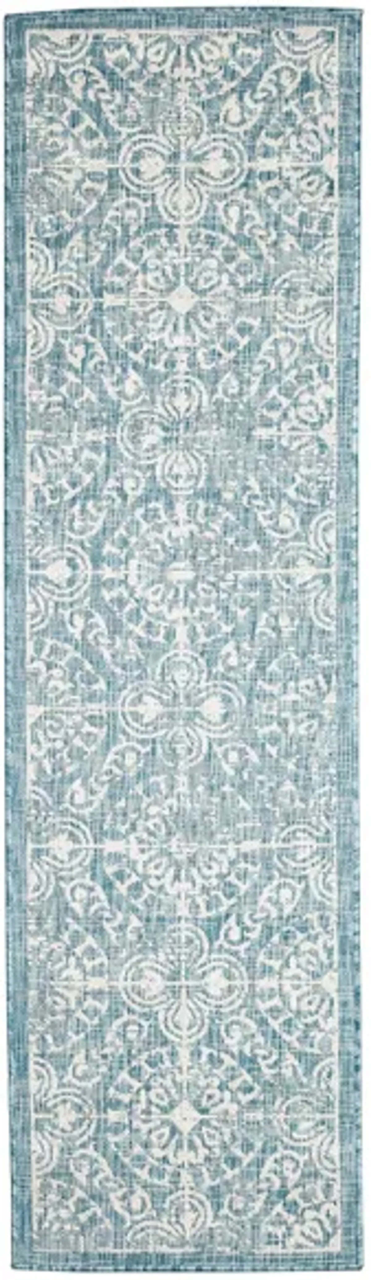 Carmel Antique Tile Rug in Aqua by Trans-Ocean Import Co Inc