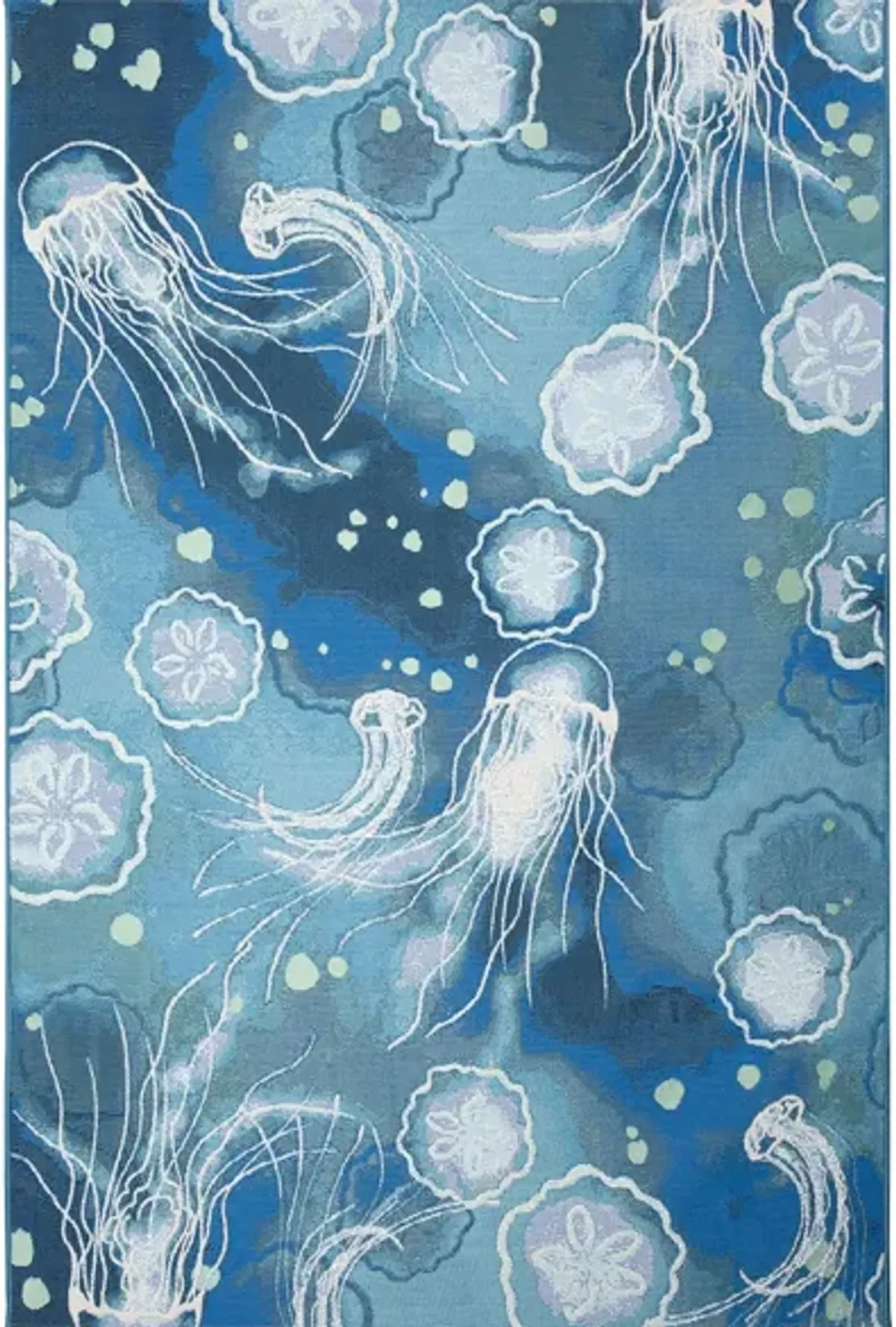 Marina Jelly Fish Indoor/Outdoor Rug in Bloom by Trans-Ocean Import Co Inc