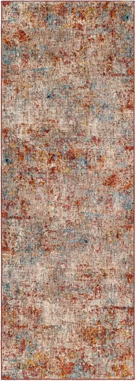 Tiger Lily Runner Rug in Rust, Blue, Cream by Surya