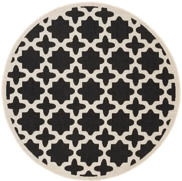Courtyard Tile Indoor/Outdoor Area Rug Round
