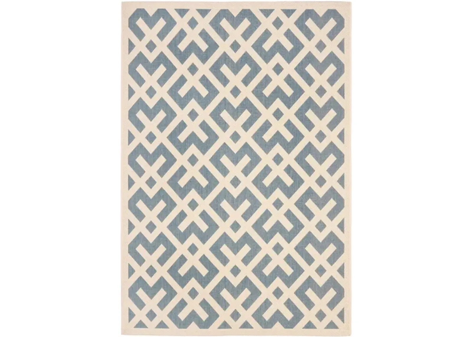 Courtyard Crossing Indoor/Outdoor Area Rug in Blue & Bone by Safavieh