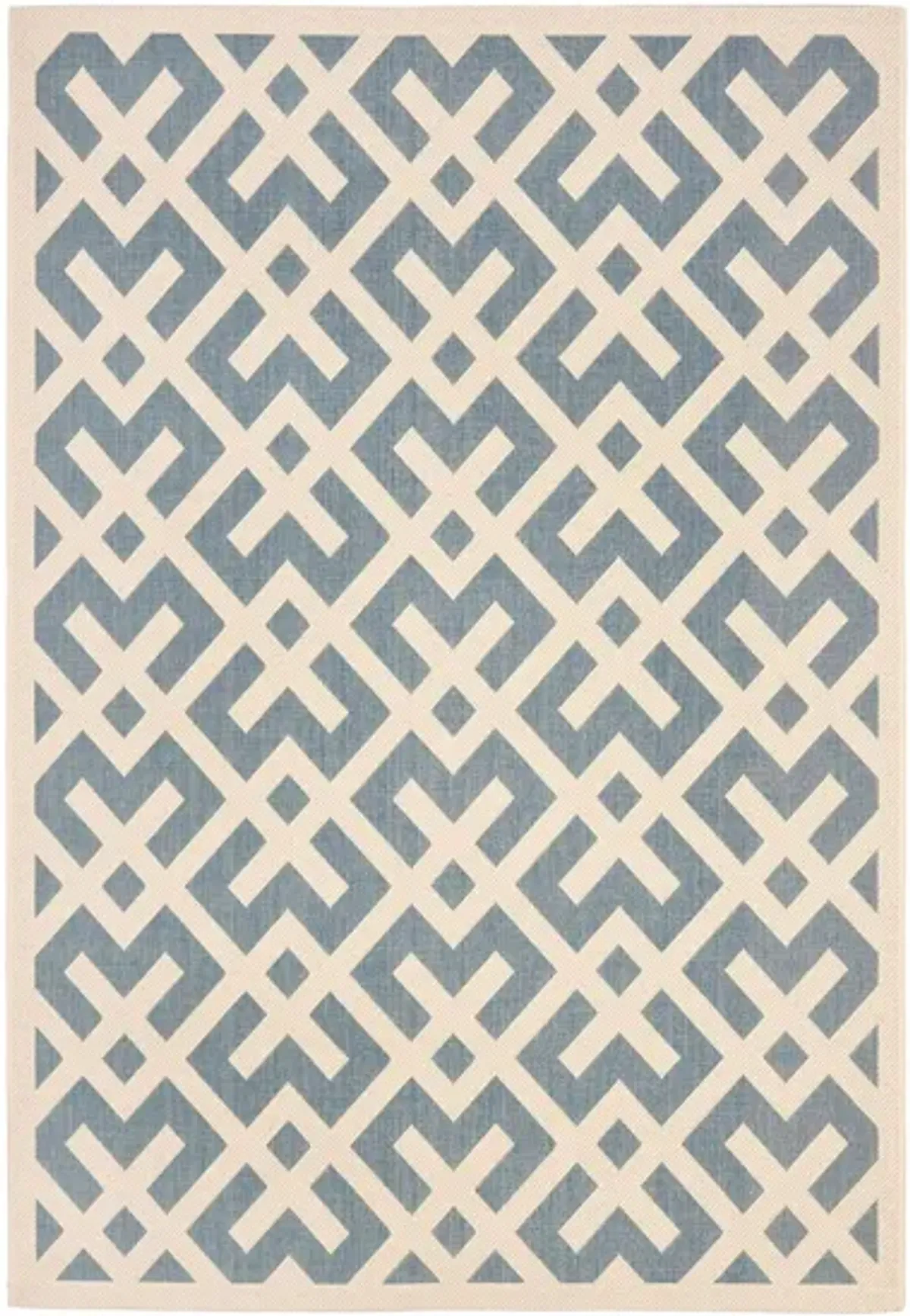 Courtyard Crossing Indoor/Outdoor Area Rug in Blue & Bone by Safavieh