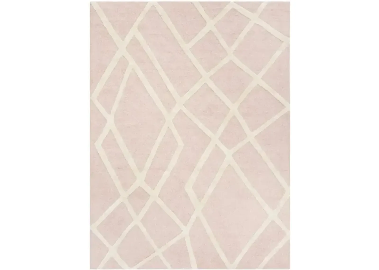 Kayson Kid's Area Rug in Pink & Ivory by Safavieh