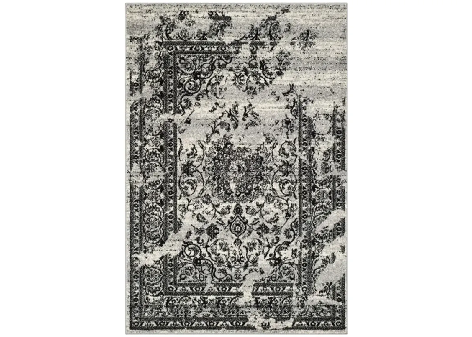 Adirondack Area Rug in Silver/Black by Safavieh